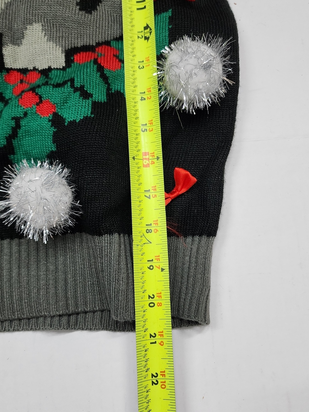 Tipsy Elves Ugly Christmas Sweater Unisex Size XS Cats Pompoms Bows - Picture 7 of 8